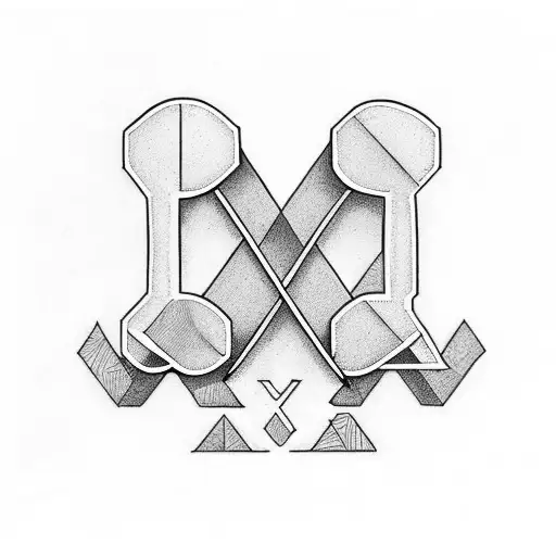 letters IRA in same order with book in negative space tattoo design idea