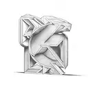 letters IRA in same order with book in negative space tattoo design idea