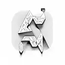 letters IRA in same order with book in negative space tattoo design idea