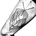line work, abstract, dancer, soft edges tattoo design idea