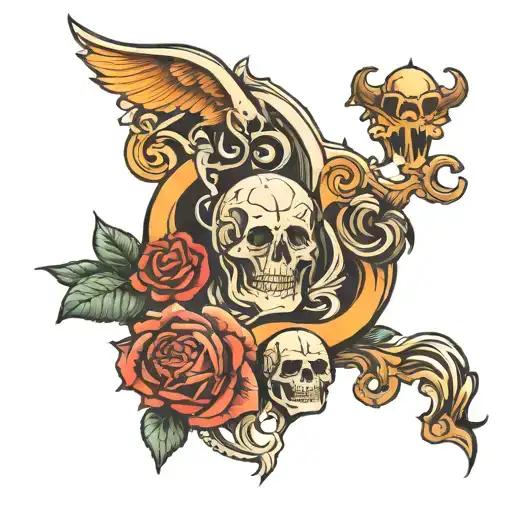 7 deadly sins linear tattoo tattoo design idea