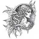 Shattered mirror artemis tattoo design idea