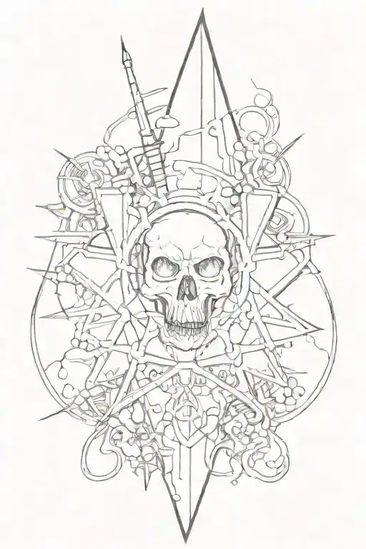 Text saying "Nuclear Dusk" tattoo design idea