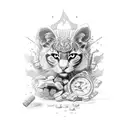 candy wrapper tattoo design idea