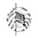 American Flag and National Monuments tattoo design idea