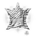 American Flag with National Monuments tattoo design idea