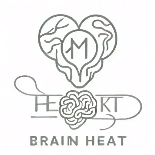 brain + heart with a phrase in Japanese that means "heart with reason" smaller, simpler and minimalist tattoo design idea