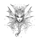 dragon fairy  tattoo design idea