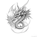 dragon fairy  tattoo design idea