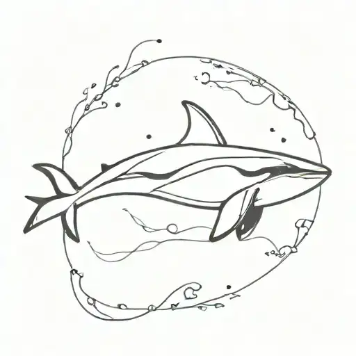 orca whale  tattoo design idea