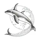 orca whale  tattoo design idea