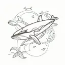 orca whale  tattoo design idea