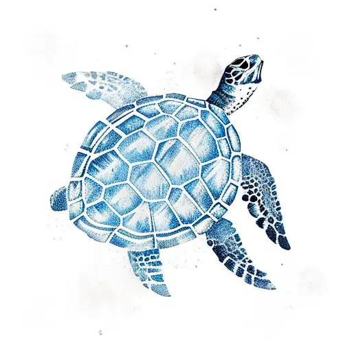 sea turtle bigger than the whole sky tattoo design idea