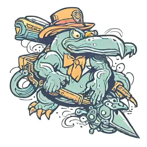 war platypus  tattoo design idea