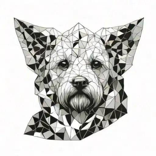 cara bichon maltes + odin portrait tattoo design idea