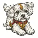 bichon maltese guy tattoo design idea
