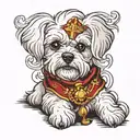 bichon maltese guy tattoo design idea