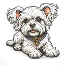 bichon maltese guy tattoo design idea