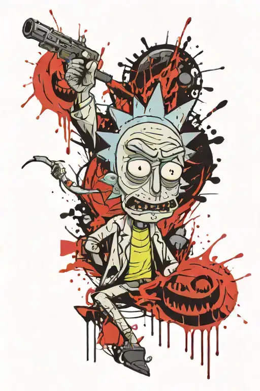 Rick Morty is the king tattoo design idea