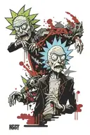 Rick Morty the king and the jester tattoo design idea