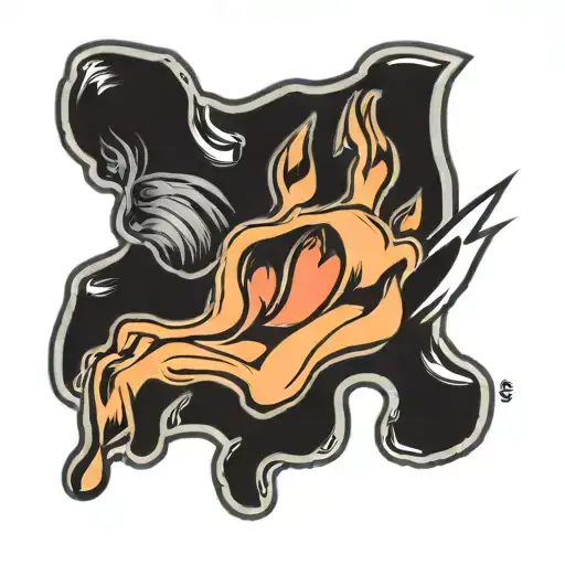 cane corso paw print with BH  tattoo design idea