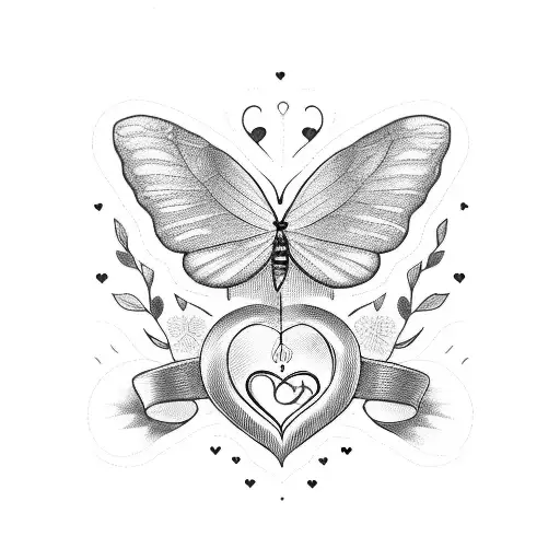 cursive script shaped like a butter fly that says "my heart keeps saying stay young" tattoo design idea