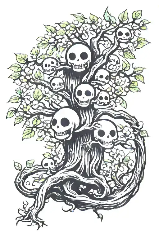 Kodama tree spirits running up a arm tattoo tattoo design idea