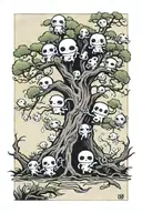 Kodama tree spirits running up a arm tattoo tattoo design idea