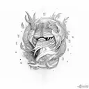 the words work hard in Latin  tattoo design idea