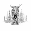 the words work hard in Latin  tattoo design idea