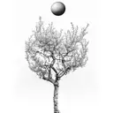 a minimalist tattoo with elements like apple orchards, kashida, a free Kashmir & olive trees, tatreez free palestine tattoo design idea