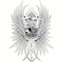 double headed eagle tattoo design idea
