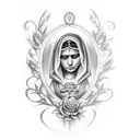 Alexa Demie as Our Lady of Sorrow tattoo design idea