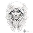 Alexa Demie as Our Lady of Sorrow tattoo design idea