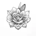 Lily with the text "The lily means "I dare you to love me"." on the side tattoo design idea