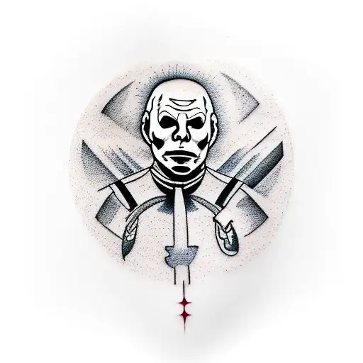 Michael Myers with Star Trek  tattoo design idea