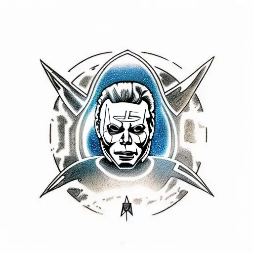 Michael Myers with Star Trek  tattoo design idea