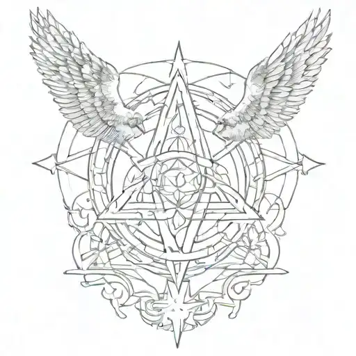 holy trinity tattoo design idea