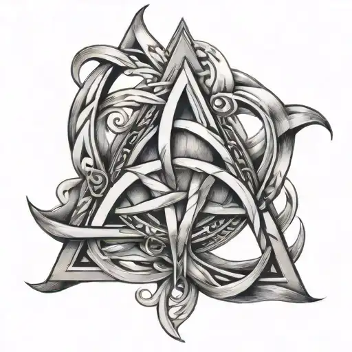 holy trinity knot tattoo design idea