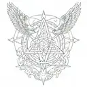 holy trinity tattoo design idea