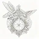 holy trinity tattoo design idea