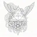 holy trinity tattoo design idea