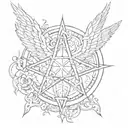 holy trinity tattoo design idea