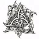 holy trinity knot tattoo design idea