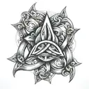 holy trinity knot tattoo design idea