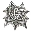 holy trinity knot tattoo design idea
