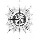 cracked compass tattoo design idea