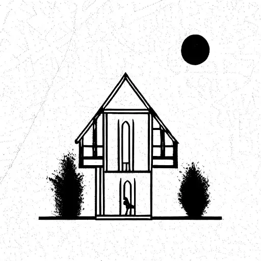 biblical story of the house built on a solid foundation tattoo design idea