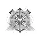 simple cross and the words "Domine festina ad adiuvandum me" tattoo design idea