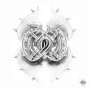 simple cross and the words "Domine festina ad adiuvandum me" tattoo design idea
